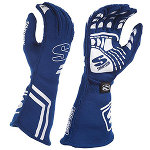 Simpson Endurance Racing Glove, Blue, Size Large
