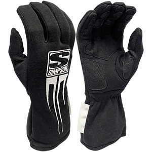 Simpson Predator Racing Gloves, Black, Size X-Large