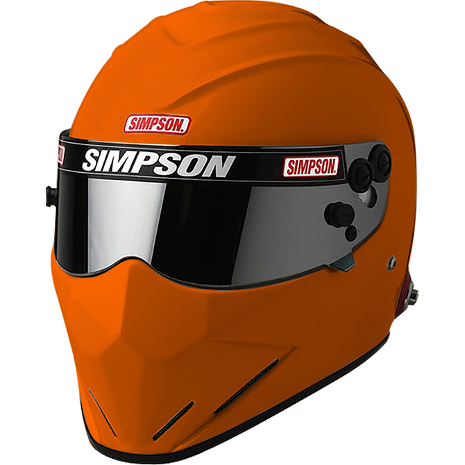 Simpson Diamondback Racing Helmet, SA2020, Size 7 5/8, Safety Orange