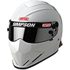 Simpson Diamondback Racing Helmet, SA2020, Size 7 3/8, White