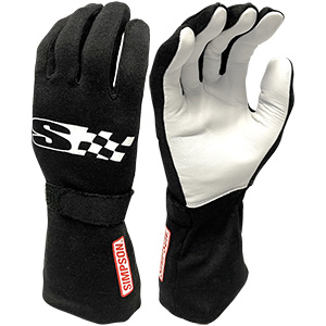 Simpson Super Sport Racing Gloves, Black, Size X-Small