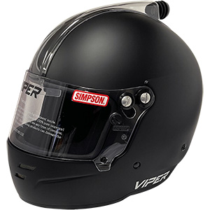 Simpson Viper AIF Racing Helmet, SA2020, XX-Large, Matte Black