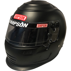 Simpson Speedway Shark Racing Helmet, SA2020, Size 7 5/8, Matte Black