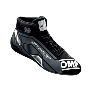 OMP Racing Sport Shoe, Black/White Size 39