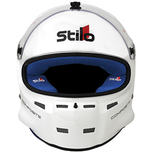 Stilo ST5 GT Composite Racing Helmet, SA2020, XX-Large (Size 63), White w/ Blue Interior