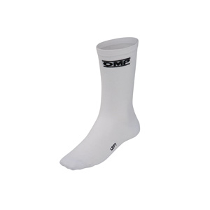 OMP Racing Tecnica Socks, White Size M