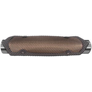 Thermo-Tec CARBON FIBER PIPE SHIELD - 3.75" x 5.75"  W/ CLAMPS