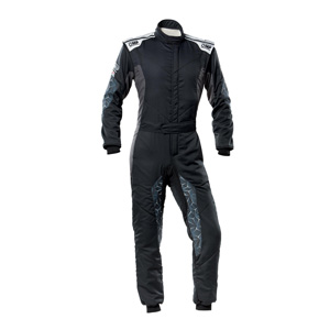 OMP Racing Tecnica Hybrid Suit, Black/Silver Size 52