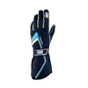 OMP Racing Tecnica Gloves, Navy Blue/Cyan Size L