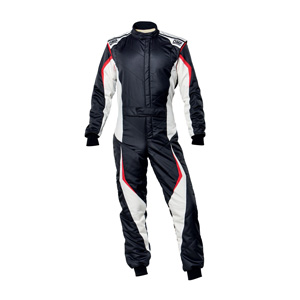 OMP Racing Tecnica Evo Suit, Black/White Size 56