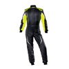 OMP Racing Tecnica Evo Suit, Black/Florescent Yellow Size 44