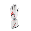 OMP Racing Tecnica Gloves, White Size L