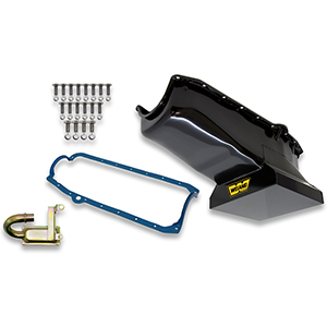 Weiand Oil Pan Kit 7Qt Black Finish 58/79 Sbc (Drag)