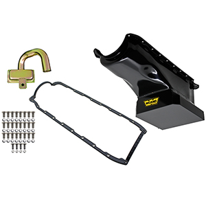 Weiand Oil Pan Kit 6Qt Black Finish 65/90 Bbc (Drag)