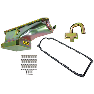 Weiand Oil Pan Kit 6Qt Zinc Finish 65/90 Bbc (Drag)