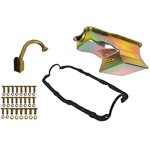 Weiand Oil Pan Kit 7Qt Zinc Finish 65/87 351W Sbf (Drag