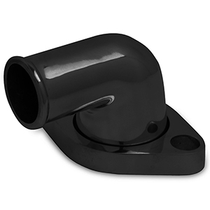 Weiand Aluminum Water Outlet 90 Degree Black