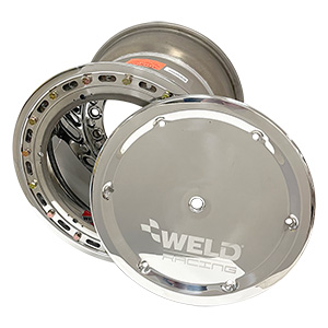 Weld Wide 5 XL Racing Wheel, 15" x 14", 5" Offset, Standard Beadlock, With Polished 6-Hole Cover