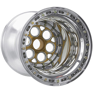 Weld Magnum Sprint 42 Spline Wheel, 15" x 14", 6" Offset, Inner Beadlock, Gold