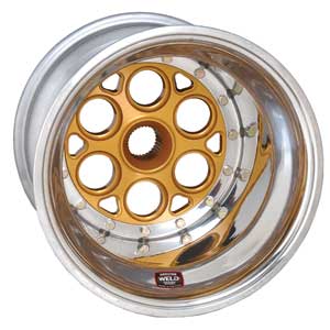 Weld Magnum Midget 36 Spline Wheel, 13" x 10", 1" Offset, No Beadlock