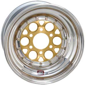 Weld Magnum Sprint 6-Pin Lug MT Wheel, 15" x 10", 4" Offset, No Beadlock