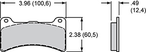 PAD,4812-10,DP,.49 THK,AXLE SET