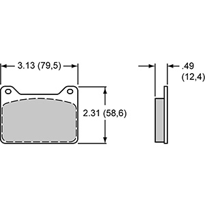 PAD,7912-40,PL,.49 THK,AXLE SET