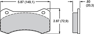 PAD,6620-40,AERO4/6,.800,AXLE SET