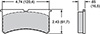 PAD,7416-30,SL6,.65 THK,W/BRIDGE BOLT