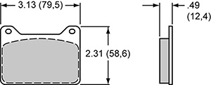 PAD,7912-30,PL,.49 THK,AXLE SET