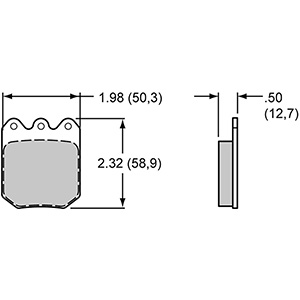 PAD,6812-20,DPS,.50 THK,AXLE SET