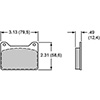 PAD,7912-20,PL,.49 THK,AXLE SET