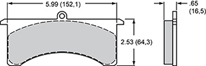 PAD,7516E,GN,POLYMATRIX,.625 THK,AXLE