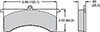 PAD,7520E,GN,POLYMATRIX.80 THK,AXLE SET