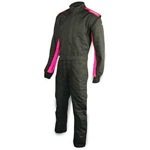 Impact Axis Racing Suit, 1 Piece, Black/Pink, Small