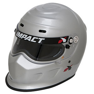 Impact Champ Racing Helmet, Large, Silver, Snell SA2020