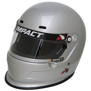 Impact Charger Racing Helmet, Large, Silver, Snell SA2020