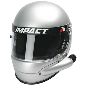 Impact 1320 Side Air Racing Helmet, Large, Silver, Snell SA2020
