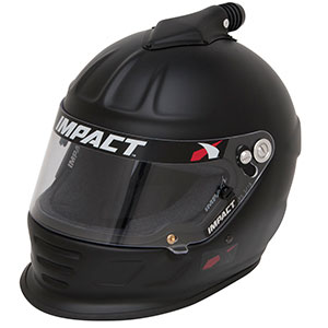 Impact Air Draft Top Air Racing Helmet, Large, Flat Black, Snell SA2020