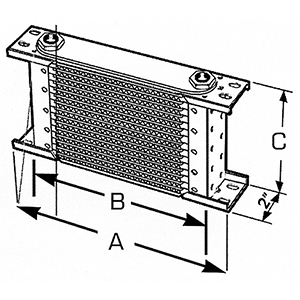 Setrab Series 1 Engine Oil Cooler, 13 Row, M22 Ports