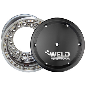 Weld Wide 5 XL Racing Wheel, 15" x 14", 5" Offset, Standard Beadlock, With Black 6-Hole Cover